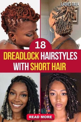 Explore 18 stunning summer dreadlock hairstyles for women with short hair! From chic updos to trendy twists, these styles are perfect for warm weather vibes. Create your summer look and embrace the natural beauty of dreadlocks. #SummerHairstyles #Dreadlocks #ShortHair #SummerFashion Short Locs Hairstyles For Women Dreadlock Styles Dreads Hair, Summer Loc Styles For Women, Short Loc Styles For Women Updo, Dreadlocks Styles For Women, Elegant Loc Styles Black Women, Short Dreads Styles For Women, Loc Updo Styles Short, Layered Locs, Short Hair Dreadlocks