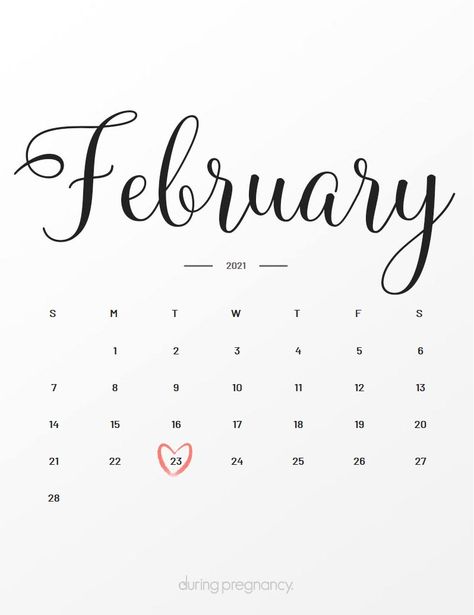 Due Date: February 23, 2021 | During Pregnancy February 13 Birthday, February 13 Quotes, One Month To Go Wedding Countdown Quotes, February Days, February Wallpaper, Watercolor Calendar, February Calendar, Free Calendar Template, Baby Due Date