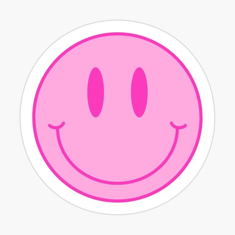 Get my art printed on awesome products. Support me at Redbubble #RBandME: https://www.redbubble.com/i/sticker/Preppy-Pink-Smiley-Face-by-St4rzahraa/165805165.EJUG5?asc=u Preppy Pink Smiley Face, Preppy Emojis, Preppy Collage, Pink Emoji, Smiley Face Sticker, Pink Smiley Face, Emoji Characters, Emoji Stickers Iphone, Pink Smiley