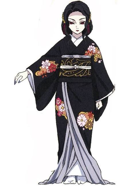 Muzan Female, Lady Muzan, Female Muzan, Kny Png, Kny Official Art, Demon Slayer Character, Kibutsuji Muzan, Japanese Traditional Clothing, Demon Slayer Characters