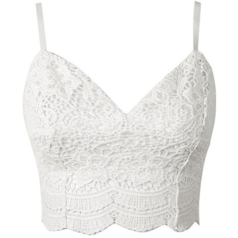 Persun Women White Spaghetti Strap Lace Crochet Cropped Cami Top,... (810 INR) ❤ liked on Polyvore featuring tops, crop top, shirts, tank tops, lace top, lace camisole tops, lace crop top, cami crop top and bralet crop top White Cami Tops, Diy Crop Top, Lace Bralette Top, White Lace Cami, Lace Camisole Top, Crop Top Styles, White Lace Shirt, White Crochet Top, White Lace Tank Top