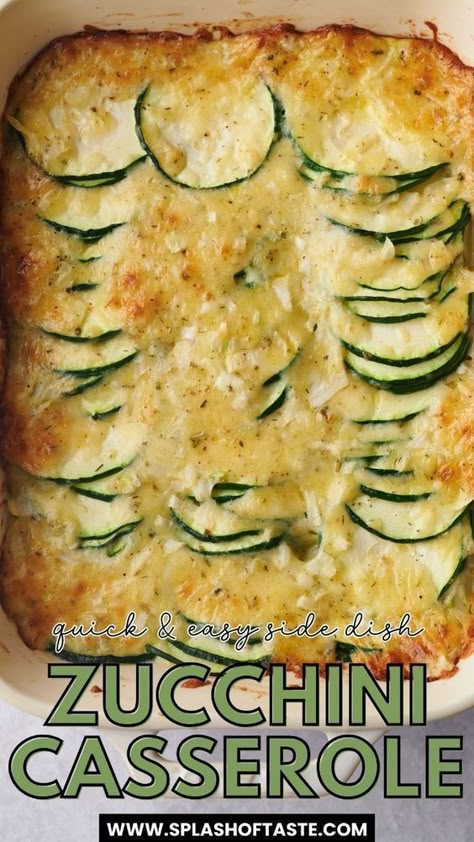 This Cheesy Zucchini Casserole is a holiday must-have—creamy sauce, melted cheese, and perfectly baked zucchini make it a winner! Whether you're hosting Thanksgiving, a cozy Sunday dinner, potlucks, outdoor cookouts, or a backyard BBQ, this easy-to-make side dish is rich in nutrients and can easily be adapted to gluten-free or keto diets. Try it for your next gathering and enjoy the perfect blend of flavorful comfort food! Zucchini Vegetable Recipes, Cheese Zucchini Casserole, Easy Vegetable Casserole Recipes Simple, Comfort Food Gluten Free, Veggie Dish For Potluck, Thanksgiving Vegetable Casserole, Thanksgiving Zucchini Recipes, Hot Vegetable Dishes, Easy Veggie Casserole Recipes