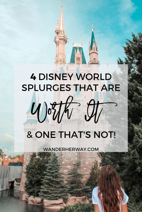 A few things are worth the extra money at Disney World... Here are four splurges that are worth it, and one to avoid! #disney #disneyworld #disneytravel Disney Packing List, Disney Packing, Packing List For Disney, Disney World Packing, Trip To Disney World, Disney Cute, Disney World Vacation Planning, Family Disney Trip, Disney Trip Planning