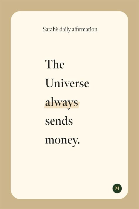 This quote says the Universe always sends money. Promotion Manifestation, Sit Quotes, Promotion Aesthetic, Law Of Affirmation, Dream Manifestation, Self Concept Affirmations, Manifestation Vision Board, Pay Raise, Life Affirmations