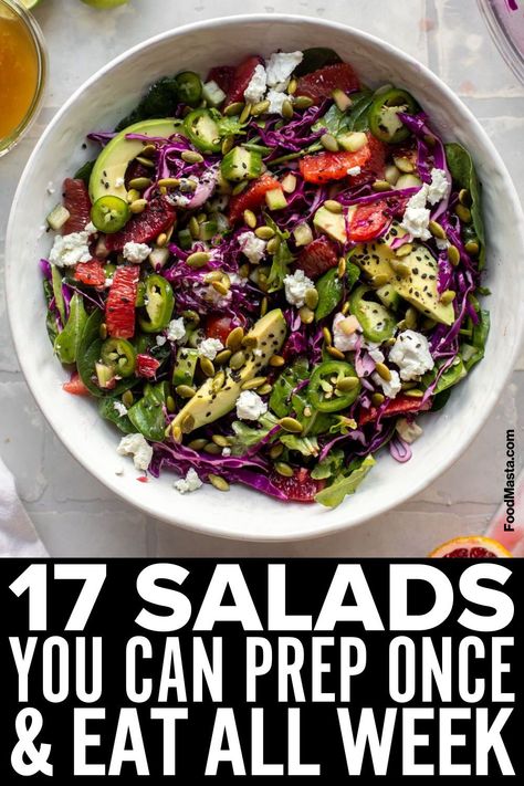 Stay healthy and satisfied all week long with these nutritious salad meal prep ideas. Load up on fresh veggies, lean protein, and wholesome ingredients. Salad Meal Prep Ideas, Nutritious Lunches, Protein Salad Recipes, Veggie Meal Prep, Salad Prep, Chopped Salad Recipes, Best Meal Prep, High Protein Meal Prep, Salad Meal Prep