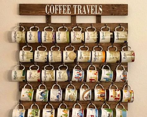 Collection Display Shelves, Coffee Mug Storage, Coffee Mug Rack, Coffee Cup Rack, Coffee Mug Display, Mug Storage, Cup Rack, Coffee Mug Holder, Coffee Holder