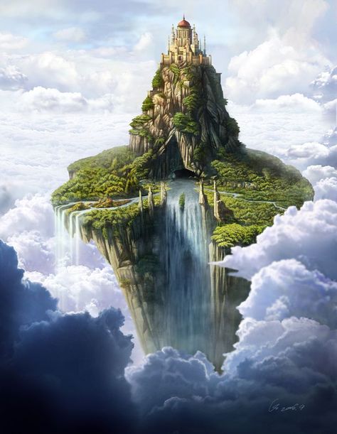 1000+ ideas about Mount Olympus on Pinterest | Greek Mythology ... Surreal Painting, Moving Wallpapers, Castle In The Sky, Fantasy City, Fantasy Castle, Fantasy Places, Fantasy Setting, A Castle, Fantasy Art Landscapes