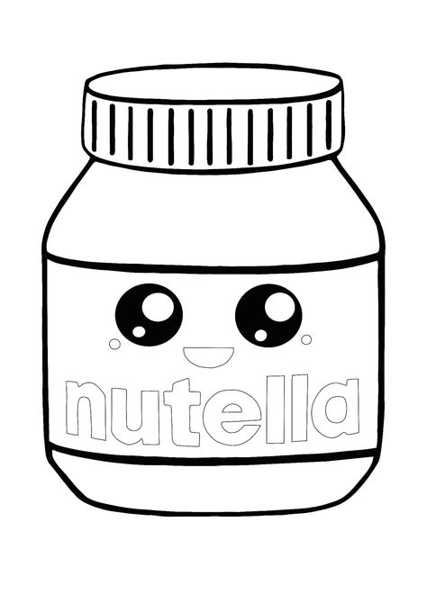 You can find here 2 free printable coloring pages of kawaii Nutella. Kawaii coloring pages collection in excellent quality for kids and adults. Toy Story Coloring Pages, Kawaii Coloring Pages, Free Printable Coloring Sheets, Free Kids Coloring Pages, Food Coloring Pages, Easy Drawings For Kids, Coloring Sheets For Kids, Easy Coloring Pages