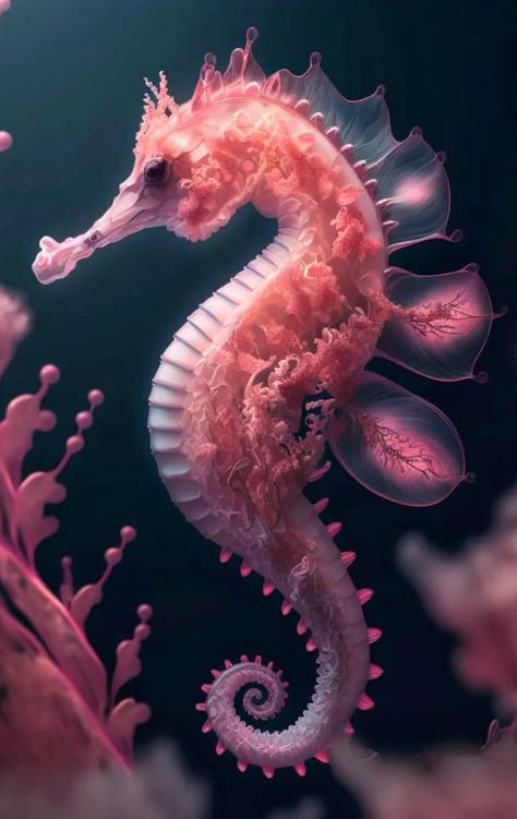 Ocean Animals Reference, Seahorse Photography Amazing Pictures, Sea Horse Reference, Beautiful Deep Sea Creatures, Beautiful Ocean Creatures, Sea Animal Reference, Sea Animals References, Deep Sea Pictures, Cute Underwater Animals