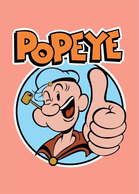 Laughing Art, Popeye Cartoon, Old Cartoon Shows, Old Cartoon Characters, Popeye The Sailor Man, Karakter Disney, Classic Cartoon Characters, 90s Cartoons, Cartoon Posters