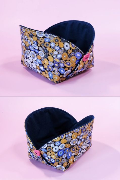 How To Make A Fabric Box Tutorials, Easy Fabric Baskets Storage Boxes, Material Baskets Free Pattern, Making Fabric Boxes, Easy Fabric Baskets Free Pattern, Square Fabric Basket Pattern, Diy Round Fabric Basket, Fabric Baskets Tutorial, Fabric Bucket Pattern