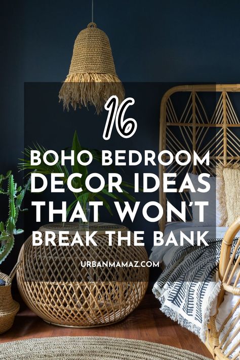 Boho Bedroom Bedding & Blankets, Boho Master Bedding, Boho Bedroom Master Suite, Boho Bedroom With Vanity, Bed Ideas For Master Room, Peaceful Bedroom Ideas Bohemian, Platform Bed Decor Ideas, Boho Bedroom With Sitting Area, Bohemian Bedroom Decor Small Room