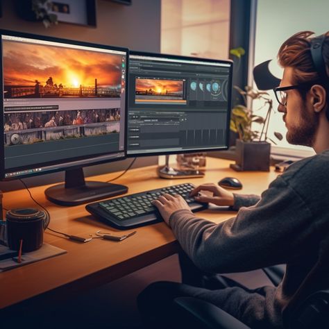 Need Video Editor, Video Editing Pictures, Video Editing Studio Setup, Video Editing Pic, Video Editing Photos, Editing Videos Ideas, Video Editing Setup, Video Editor Aesthetic, Investing Lifestyle