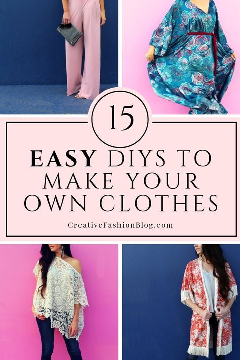 Easy Sewing Projects For Beginners Clothes Women, Beginner Sewing Clothes Patterns, Upcycle Clothes Patterns, Sewing Womens Clothes Patterns, Diy Clothes Patterns For Women, Easy Diy Clothes Sewing Patterns, Sew Your Own Wardrobe, Diy Easy Sewing Projects For Beginners, Free Clothing Patterns For Women