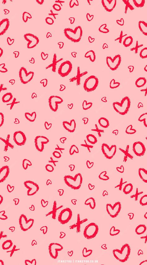 Xoxo Wallpapers, Pink Valentine Wallpaper, Preppy Valentines, Valentines Day Wallpaper, Aesthetic Valentines, Wallpaper Letter, Iphone Background Quote, February Wallpaper, Valentines Wallpaper Iphone