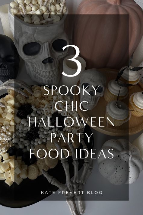 Halloween Party Food Ideas Gothic Themed Party Food, Fancy Halloween Food Ideas, Elegant Halloween Food Ideas, Classy Halloween Food Ideas, Chic Halloween Party Food, Halloween Fancy Dinner, Classy Halloween Appetizers, Fancy Halloween Appetizers, Haunted Tea Party Ideas