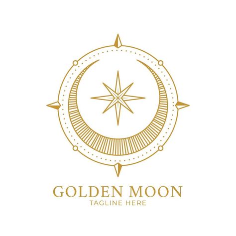 Moon Business Logo, Moon Star Design, Logo Emblem Design, Moon And Sun Logo, Sun Moon Logo, Sun And Moon Logo, Sun And Moon Symbol, Logo Lune, Moon Logo Design