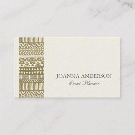 RUSTIC TRIBAL GOLD BOHEMIAN PATTERN PERSONALIZED BUSINESS CARD Bohemian Graphic Design, Bohemian Branding, Realtor Business Cards, Brand Names And Logos, Graphic Design Cards, Photoshop Design Ideas, Logo Design Inspiration Branding, Bohemian Pattern, Visiting Cards