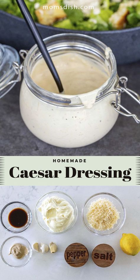 Healthy Dressing Recipes, Homemade Caesar Dressing, Ceasar Dressing, Caesar Salad Dressing Recipe, Caesar Dressing Recipe, Homemade Caesar, Salad Dressing Recipes Healthy, Caesar Salad Dressing, Salad Dressing Recipes Homemade