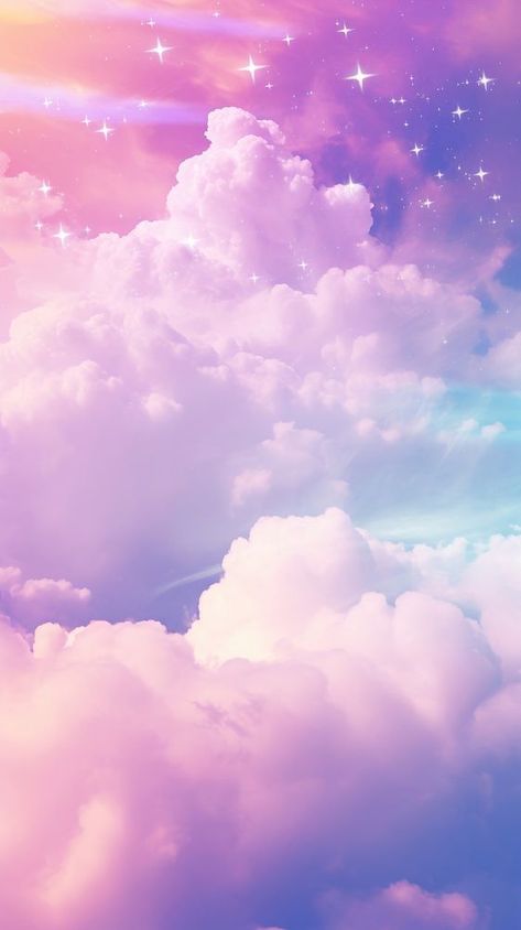 Cloud with rainbow and glitter purple outdoors nature. | premium image by rawpixel.com Pink Purple Pastel, Cloud Purple, Cloud With Rainbow, Cloud Rainbow, Pastel Graphic, Galaxy Rainbow, Rainbow Clouds Aesthetic, Purple Clouds, Pink Cloud