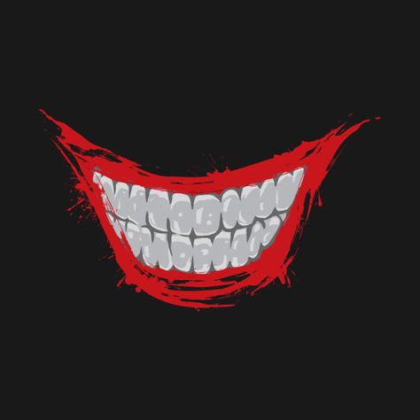 Evil Smile Joker Smile Tattoo, Joker Mouth, Evil Icon, Joker Smile, Smile Tattoo, Smile Drawing, Evil Smile, Smile Icon, Joker Artwork