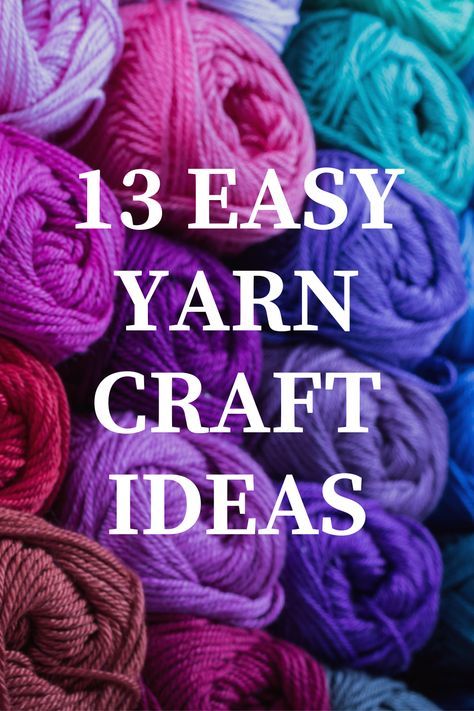 If you want DIY crafts to make with yarn, here are 13 easy yarn craft ideas to get your creative juices flowing. Make everything from tassels and pompoms to yarn-wrapped hearts, rainbows, and more! You'll have a blast with all of these fun yarn ideas! Easy Yarn Crafts For Adults, Crafts With Leftover Yarn, Cool Things To Make Out Of Yarn, Arts And Crafts Seniors, Diy Crafts With Yarn Easy, Things You Can Make With Yarn, Diy Decor With Yarn, Art And Craft Ideas For Seniors, Wool Yarn Crafts