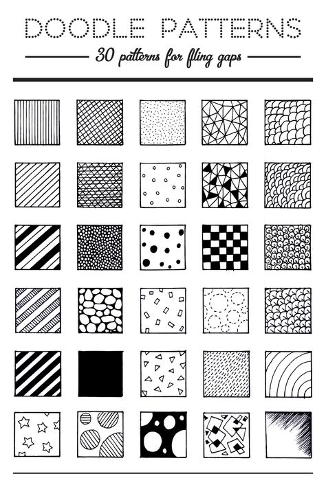 Pic Candle | 30 Doodle Patterns. #doodles #doodling                                                                                                                                                                                 More Modele Zentangle, Trin For Trin Tegning, Pic Candle, Arte Doodle, Drawing Hands, Doodle Art Journals, Beginner Art, Easy Doodle, Oodles Of Doodles