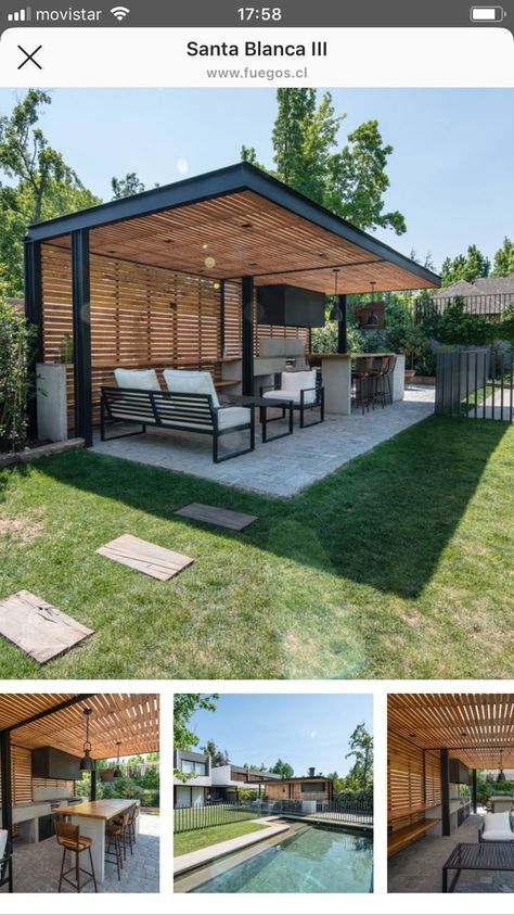 Terrasse Med Tak, Pool And Patio, Rooftop Patio Design, Pools Backyard, Deck Designs Backyard, Budget Garden, Backyard Pavilion, Patio Garden Design, Backyard Remodel