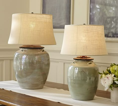 Betsy Speert's Blog: The Joy of Separate Bedrooms Pottery Barn Table, Ceramic Lamps, Mid Century Table Lamp, Room Lamps, Unique Table Lamps, Table Lamps Living Room, Large Table Lamps, Large Lamps, Table Lamp Base