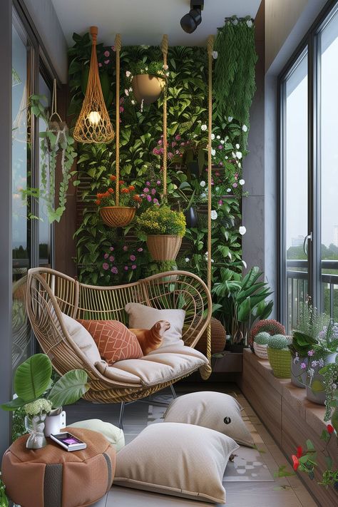 Balcony Makeover Ideas - Remodr Closed Balcony Ideas, Garden Home Office, Indoor Balcony, Small Balcony Design, Apartment Patio, Small Balcony Decor, Terrace Design, Apartment Balcony Decorating, Balcony Design