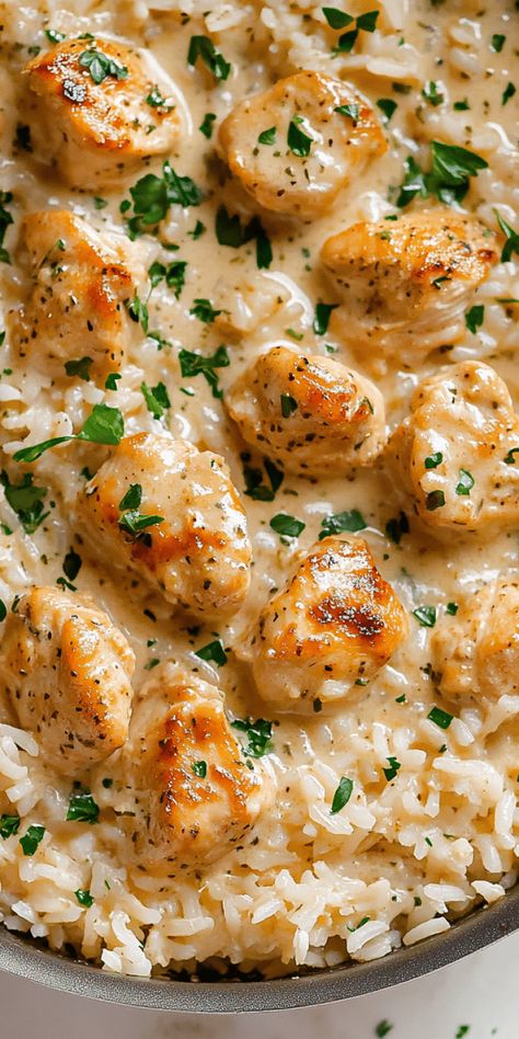 Creamy Herb Chicken & Basmati Rice – Chasety Chicken Basmati Rice, Creamy Herb Chicken, Chicken Pieces, Herb Chicken, Holiday Side Dishes, Quick Weeknight Dinners, Vegetarian Options, Basmati Rice, Herbs And Spices