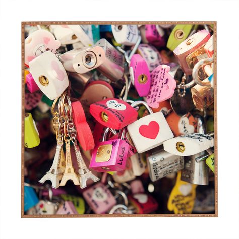 Catherine McDonald What The World Needs Now Framed Wall Art | DENY Designs Home Accessories Seoul Photography, Love Lock Bridge, Lock Bridge, Love Locks, Love Lock, Romantic Home Decor, I Love Paris, Paris Love, Oui Oui