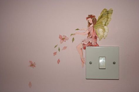 Fairy Mural, Fairytale Bedroom, Bedroom Mural, Fairy Bedroom, Fairy Room, Bedroom Murals, Big Girl Rooms, Mural Art