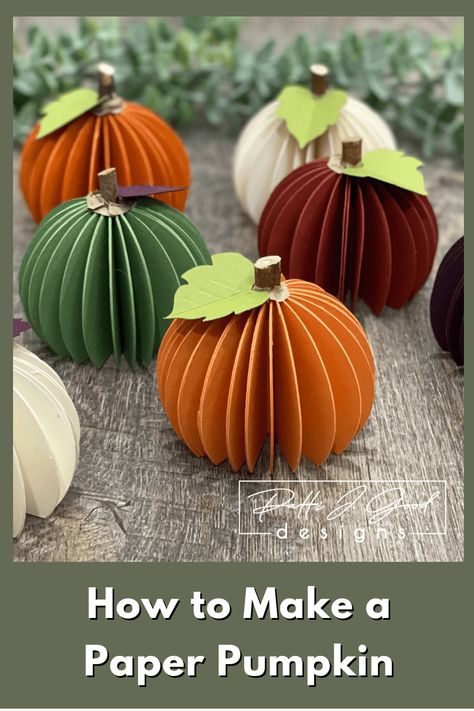 How to Make a Paper Pumpkin/Mini Paper Pumpkins/Easy Fall Paper Crafts/ Paper Pumpkin Decorations, Origami Pumpkin, Paper Halloween Decorations, Paper Pumpkin Craft, Fall Crafts For Adults, Fall Paper Crafts, Thanksgiving Paper, Fall Pumpkin Crafts, Paper Pumpkins