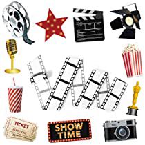 Check this out! Movie Reel Decor, Night Party Decorations, Movie Night Party Decorations, Film Border, Movie Party Decorations, Movie Theater Party, Theatre Party, Movie Night Decorations, Movie Themed Party