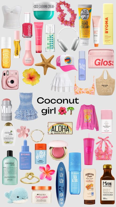 Summer Bag Essentials, Surfergirl Style, Summer Necessities, Coconut Dream, Preppy Gifts, Preppy Summer Outfits, Eye Makeup Pictures, Summer Fun List, Skin Care Items