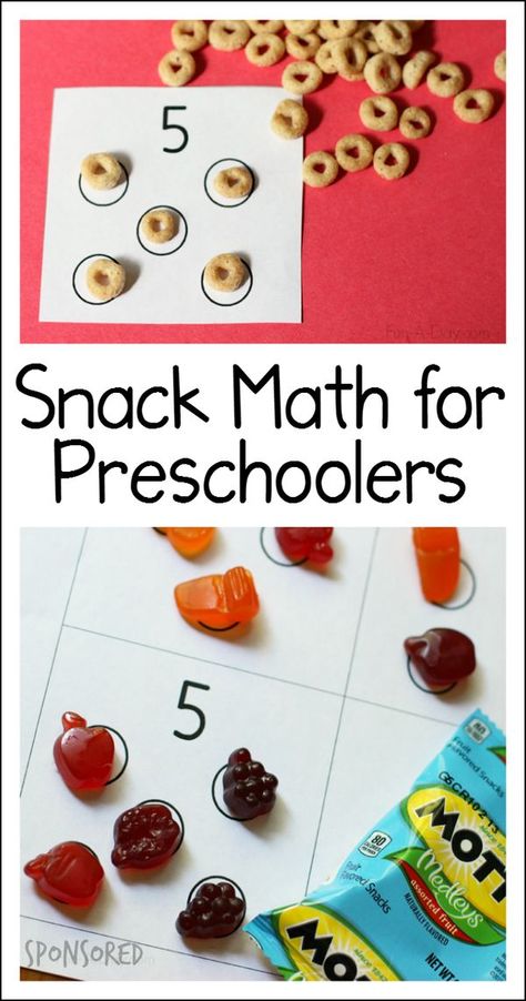 Math for preschoolers to play during snack time  - includes free printable (sponsored by General Mills) Math For Preschoolers, Preschool Prep, Numbers Preschool, Early Math, Math Activities Preschool, Number Recognition, Preschool Curriculum, Preschool At Home, Preschool Lessons