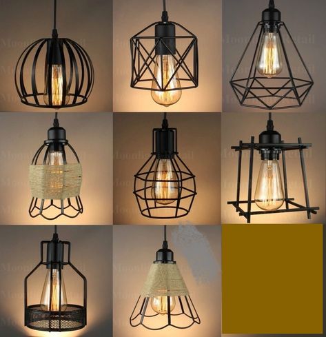 Loft Bar, Diner Ideas, Bar Pendant Lights, Shabby Chic Lamp Shades, Antique Lamp Shades, Rustic Lamp Shades, Shabby Chic Lamps, Metal Lamp Shade, Ceiling Light Shades