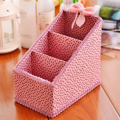 Makeup Station Diy, Pen Storage Diy, Diy Makeup Organizer Cardboard, Makeup Holder Organizers, Diy Stationery Organizer, Pen Holder Diy, Bow Makeup, Drawers Diy, Diy Magazine Holder