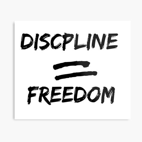 Get my art printed on awesome products. Support me at Redbubble #RBandME: https://www.redbubble.com/i/metal-print/Discipline-equals-freedom-by-KokaaDesign/54154941.0JXQP?asc=u Discipline Freedom, Discipline Equals Freedom, Freedom Wall, Cute Blue Wallpaper, Blue Wallpaper, 2024 Vision Board, Get Better, 2024 Vision, A Metal