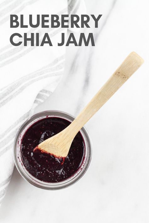 Blueberry Chia Jam made with just 3 simple ingredients. A simple recipe to replace store-bought. #wildblueberries #chia #nosugaradded #simplerecipe #fiber #wholefoods Blueberry Chia Seed Jam, Blueberry Chia Jam, Chia Seed Jam Recipe, Chia Jam Recipe, Low Sugar Jam, Preserving Foods, Chia Seed Jam, Seasonal Eating, Chia Jam