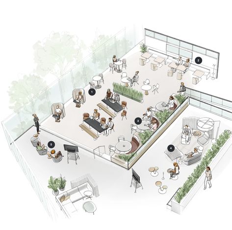 Key Considerations for Inclusive Workplace Design | Steelcase Steelcase Office, Axonometric Drawing, Corporate Office Design, Office Inspo, Arch Daily, Workplace Design, Workspace Design, Commercial Office, Design Competitions