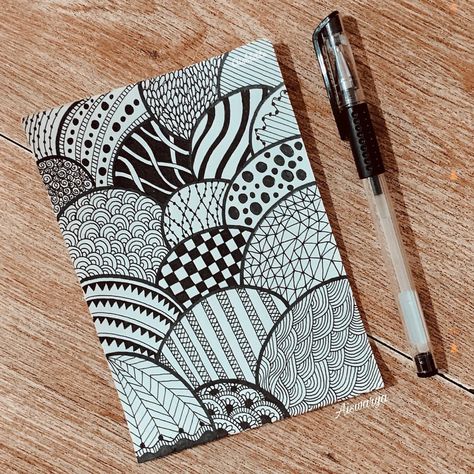 Doodle Patterns Easy, Zendoodle Art, Doodle Art For Beginners, Doddle Art, Armband Tattoos, Zen Doodle Patterns, Easy Mandala Drawing, Easy Mandala, Zen Doodle Art