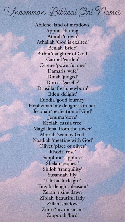 Biblical baby name list Bible Names For Girls, Catholic Baby Names, Biblical Names And Meanings, Catholic Names, Biblical Girl Names, Bible Baby Names, Biblical Baby Names, Meaningful Baby Names, Girl Names With Meaning