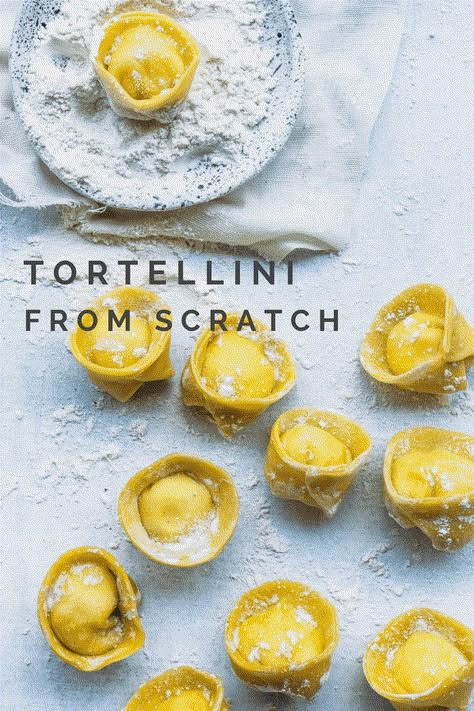 Ricotta Tortellini Recipes, Tortellini From Scratch, Asiago Tortellini, Ricotta Tortellini, Homemade Tortellini, Pasta Homemade, Homemade Ricotta, Tacos Recipes, Homemade Pasta Recipe