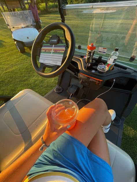 Bev Cart, Strawberry Refresher, Golf Wife, Golf Fits, Golf Aesthetic, Golf Girl, Summer Vision Board, Golf Inspiration, Summer Golf