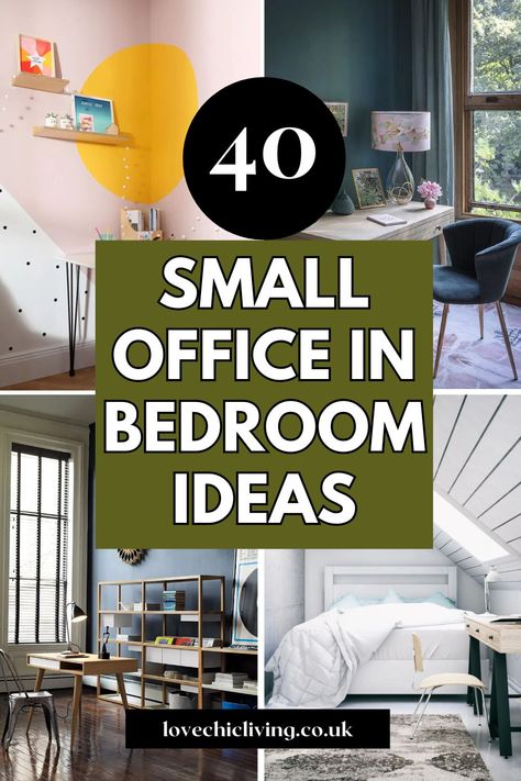 Great tips and advice on small office bedroom combo, including guest rooms. From layout, to type of study desk, lighting, small office chair and more. Look at spare bedroom office combo ideas in more detail and read the full article. Home Office 1 Bedroom Apartment, Decorating Study Room Ideas, Small Den Ideas With Tv And Desk, Office Table In Bedroom Small Spaces, Shared Office And Guest Room, Spare Bedroom Desk Ideas, Small Home Office Ideas For Two, Small Bedroom With Office Desk, Work And Sleep Room