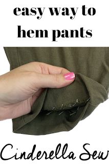 easy way to hem your pants from home! Tailor your pants to the exact length you want with no sewing machine How To Iron Pants, Easy Hand Sewing, Hem Dress Pants, Blind Hem Stitch, Iron Pants, Sewing Hems, Hands Tutorial, Pants Tutorial, Recycle Old Clothes