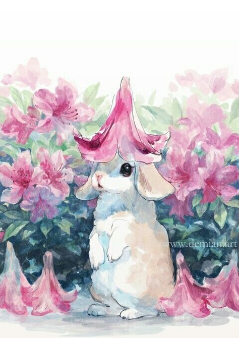 Sackcloth And Ashes, 동화 삽화, Bunny Painting, Cute Paintings, Bunny Art, Arte Inspo, A Bunny, Dessin Adorable, Ethereal Art