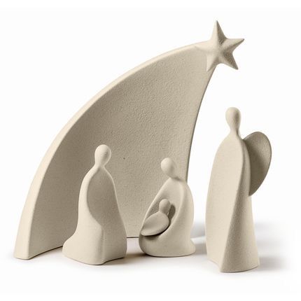 Nativity Sculpture, Modern Nativity, Ceramic Nativity Set, Ceramic Nativity, The Nativity Scene, Clay Christmas Decorations, Ceramic Christmas Decorations, Pottery Ornaments, Art Deco Bedroom